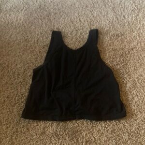 lululemon athletica Black Scoop Neck Crop Tank